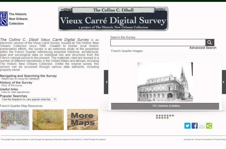 Vieux CarrÃ© Digital Survey